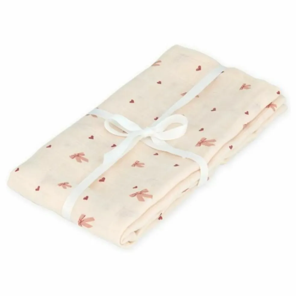 Lange d'emmaillotage Bows | Rose pâle