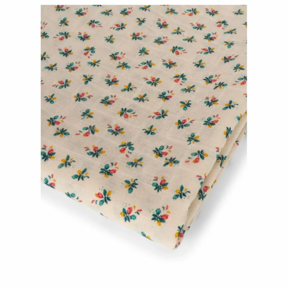 Lange d'emmaillotage en coton bio Fleurs