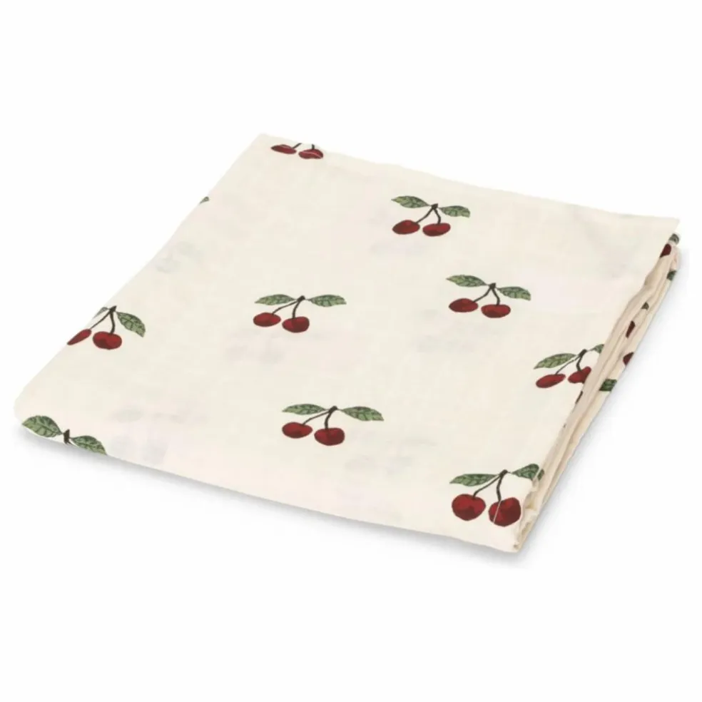 Lange d'emmaillotage en coton bio Cherry | Rouge cerise