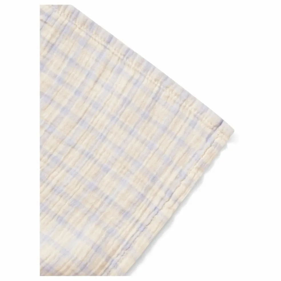 Lange d'emmaillotage Gingham Sky | Bleu ciel