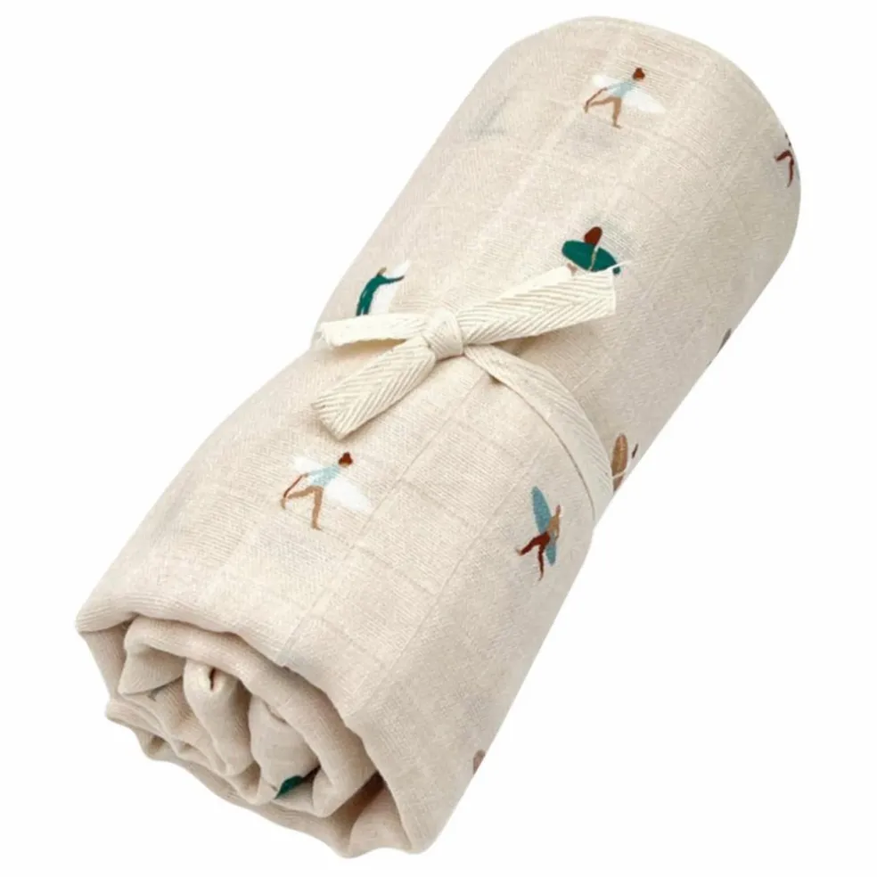 Lange en mousseline de coton | Blanc