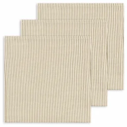 Langes en coton bio Tea Stripe - Set de 3 | Beige