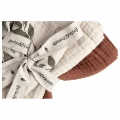 Langes Honeysuckle en mousseline de coton - Set de 3 | Ecru