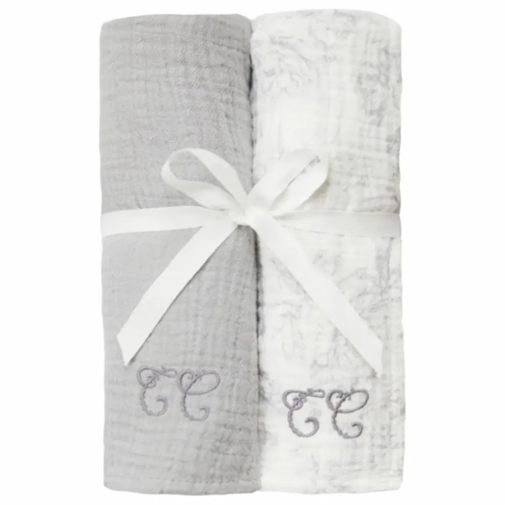 Langes Toile de Jouy - Set de 2 | Gris