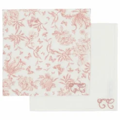 Langes Toile de Jouy - Set de 2 | Rose pêche