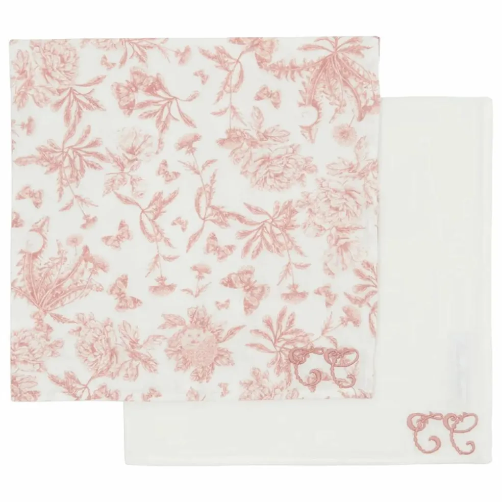 Langes Toile de Jouy - Set de 2 | Rose pêche