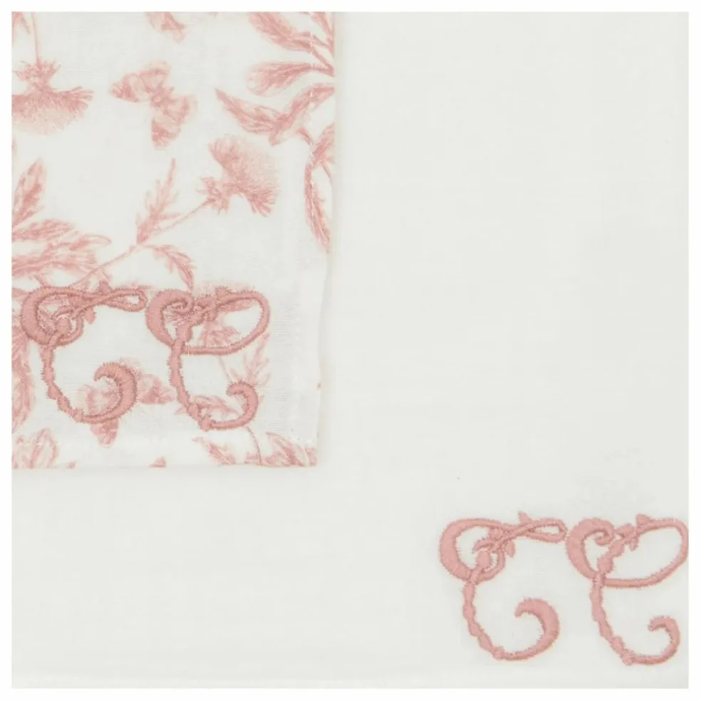 Langes Toile de Jouy - Set de 2 | Rose pêche