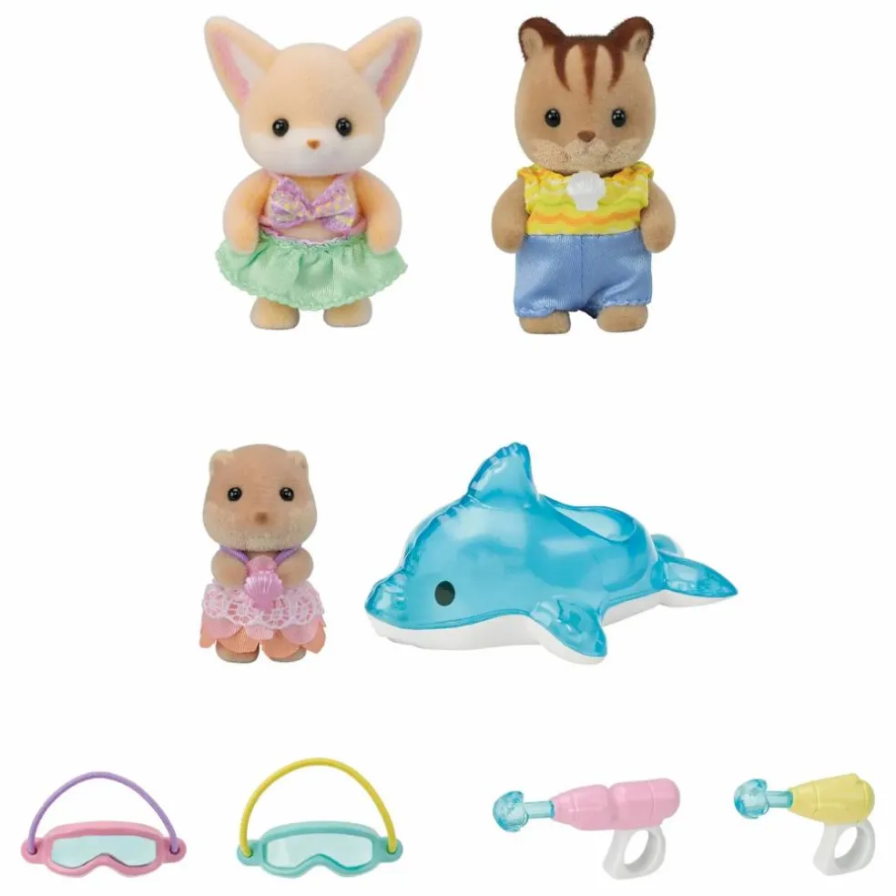 Le trio des bébés à la piscine