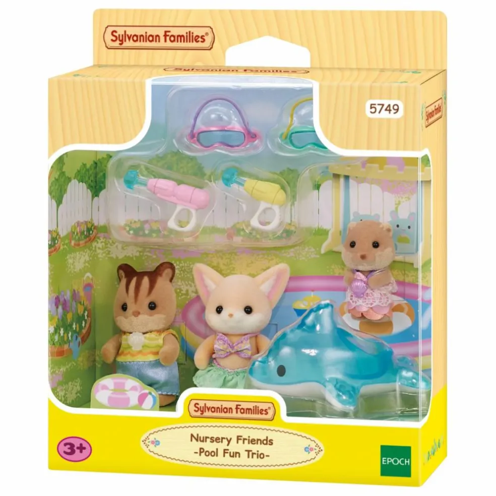 Le trio des bébés à la piscine