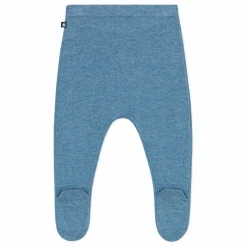 Legging Avec Pieds Maille Laine | Bleu