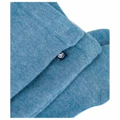 Legging Avec Pieds Maille Laine | Bleu