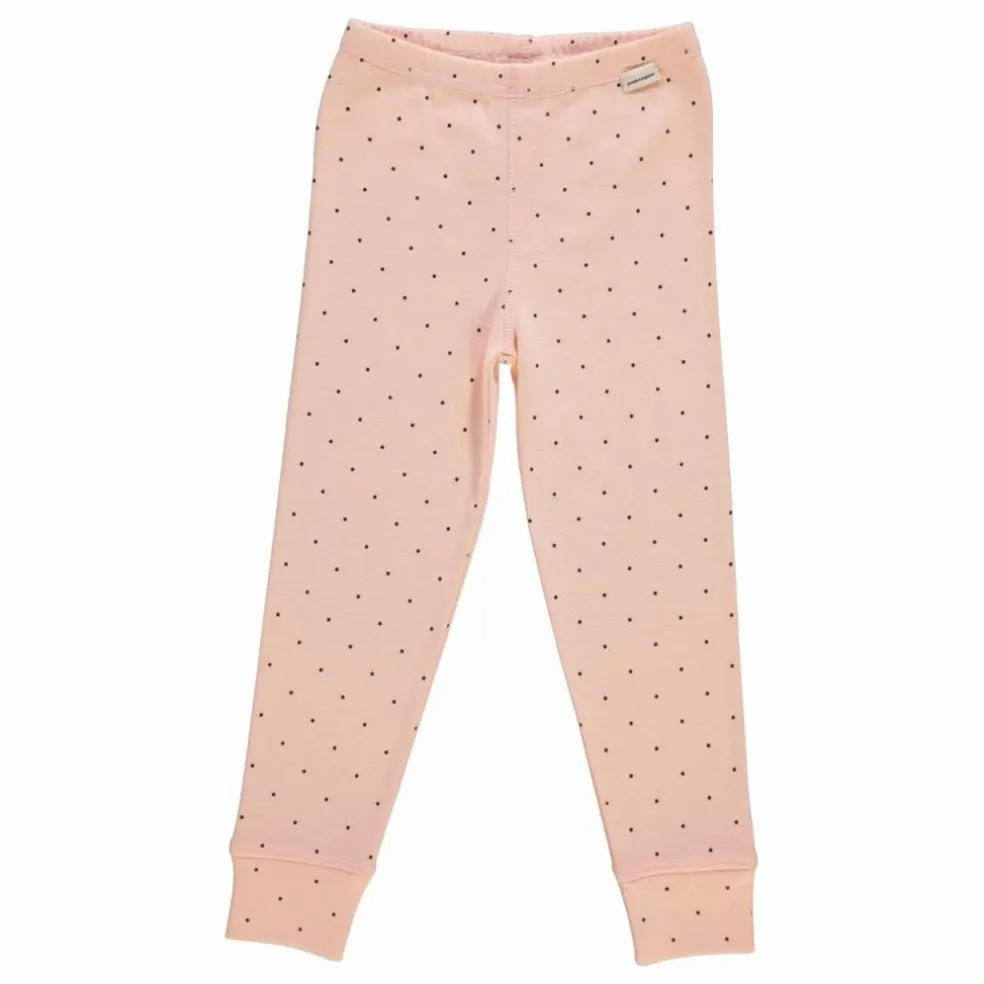 Legging Basilic Pois Coton Bio | Rose