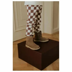Legging Carreaux Coton Bio | Mauve