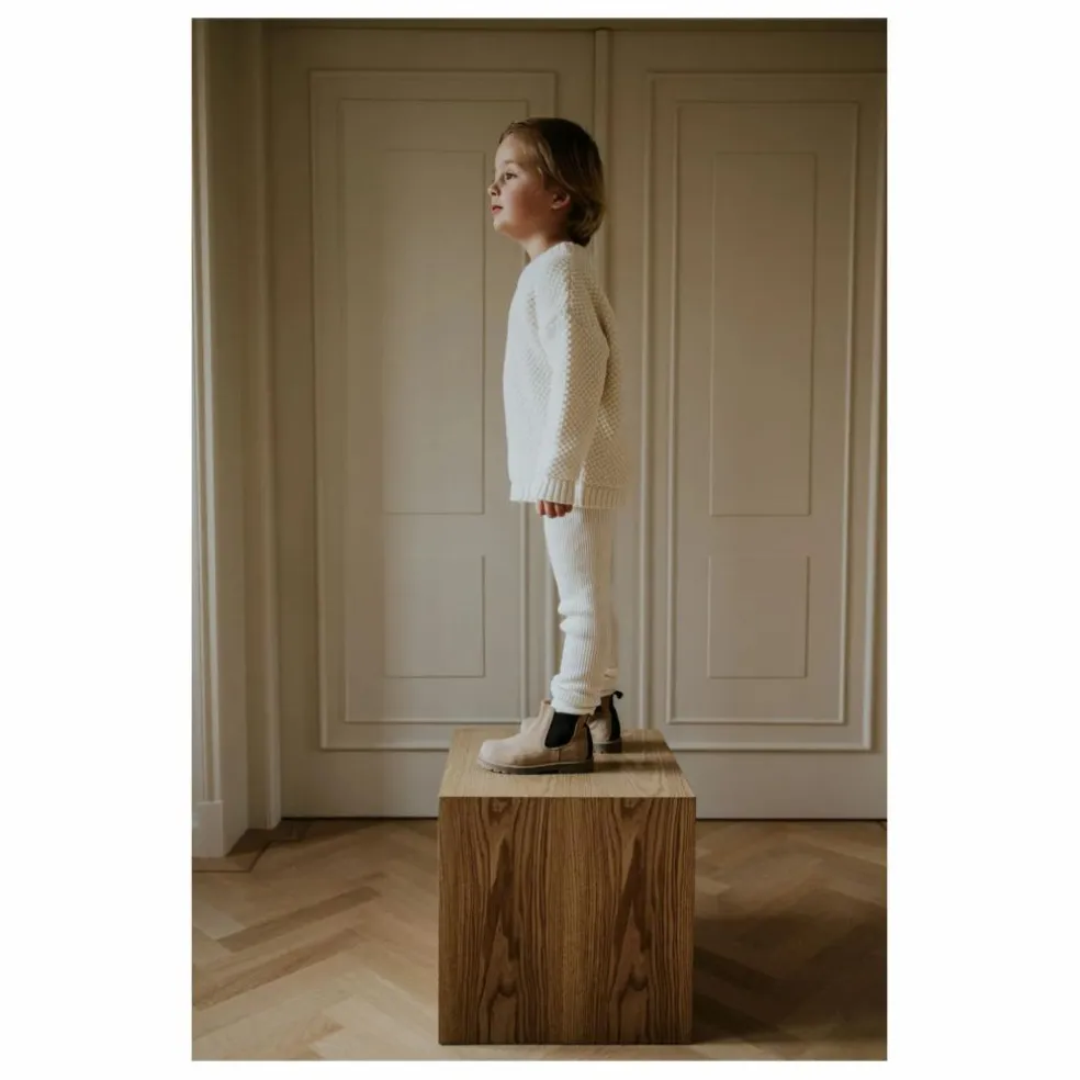 Legging Côtelé Coton Bio | Ecru