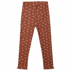 Legging Côtelé Fleuri | Rouille