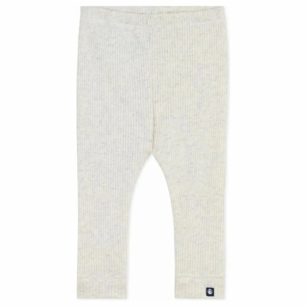 Legging Côtelé Logo | Beige chiné