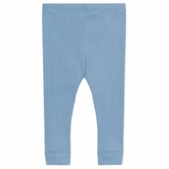 Legging Côtelé Logo Coton Bio | Bleu ciel