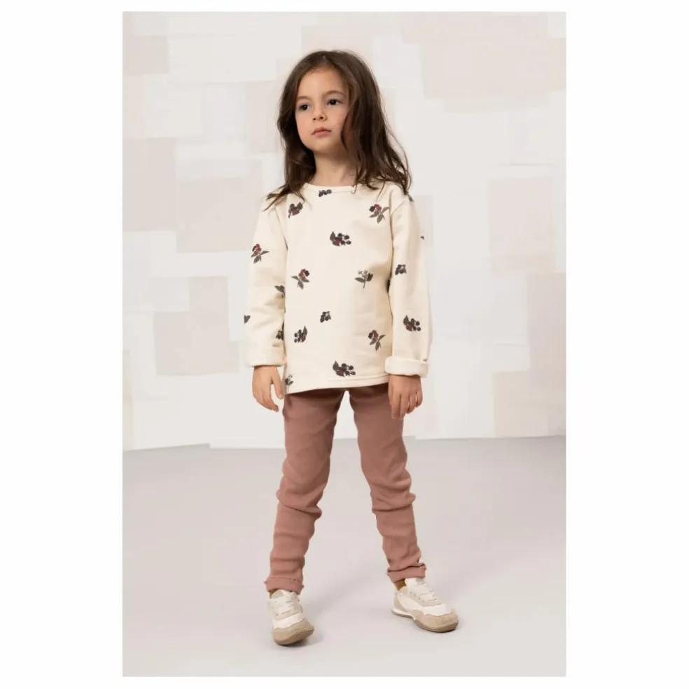 Legging Côtelé Rom-Pom Coton Bio | Rose