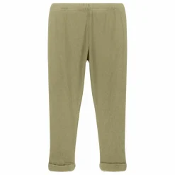 Legging Côtelé Rom-Pom Coton Bio | Vert kaki clair