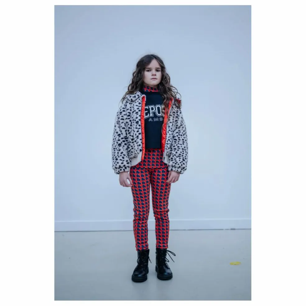 Legging Cœurs Coton Bio | Sanguine