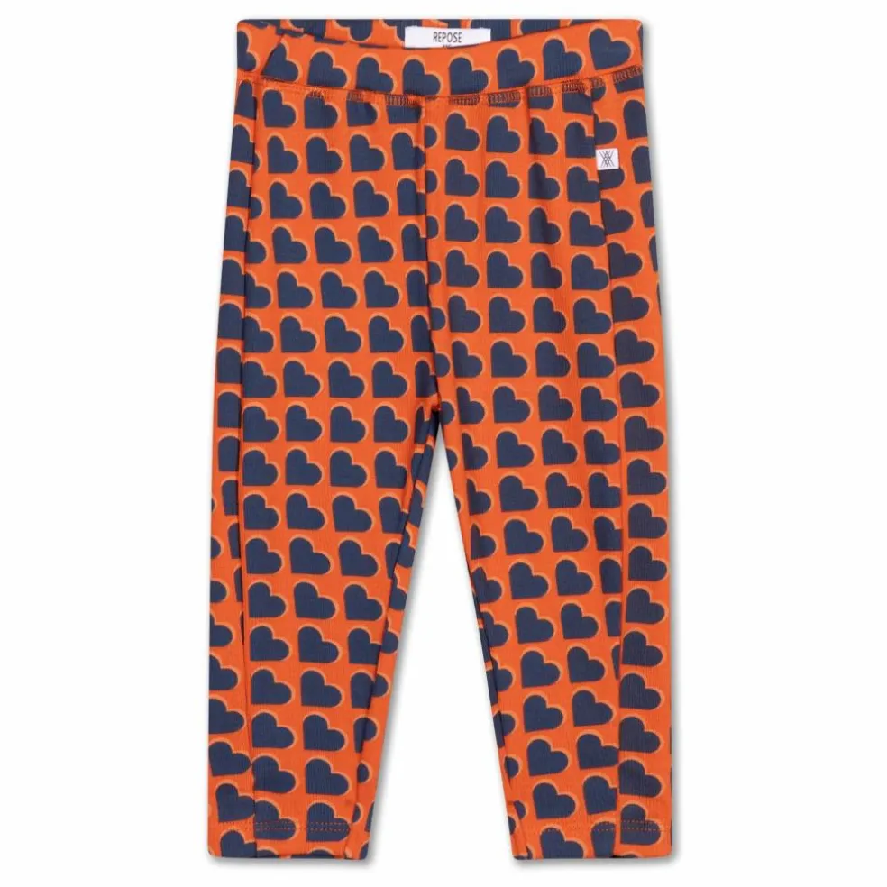 Legging Cœurs Coton Bio Bébé | Sanguine