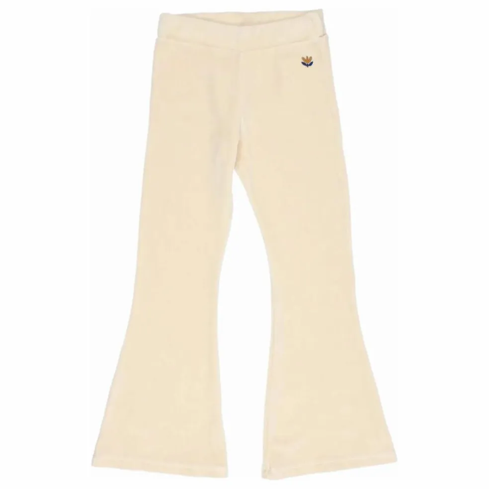 Legging Flare Velours Coton Bio | Ivoire