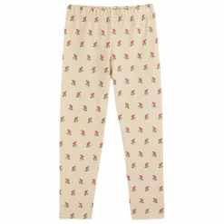 Legging Fleuri Coton Bio | Beige