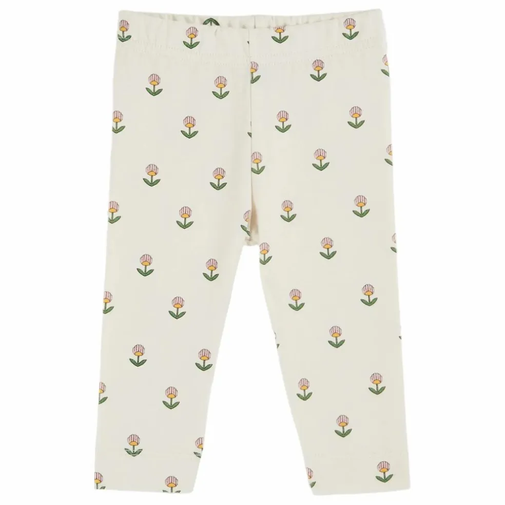 Legging Fleurs Douce | Ecru