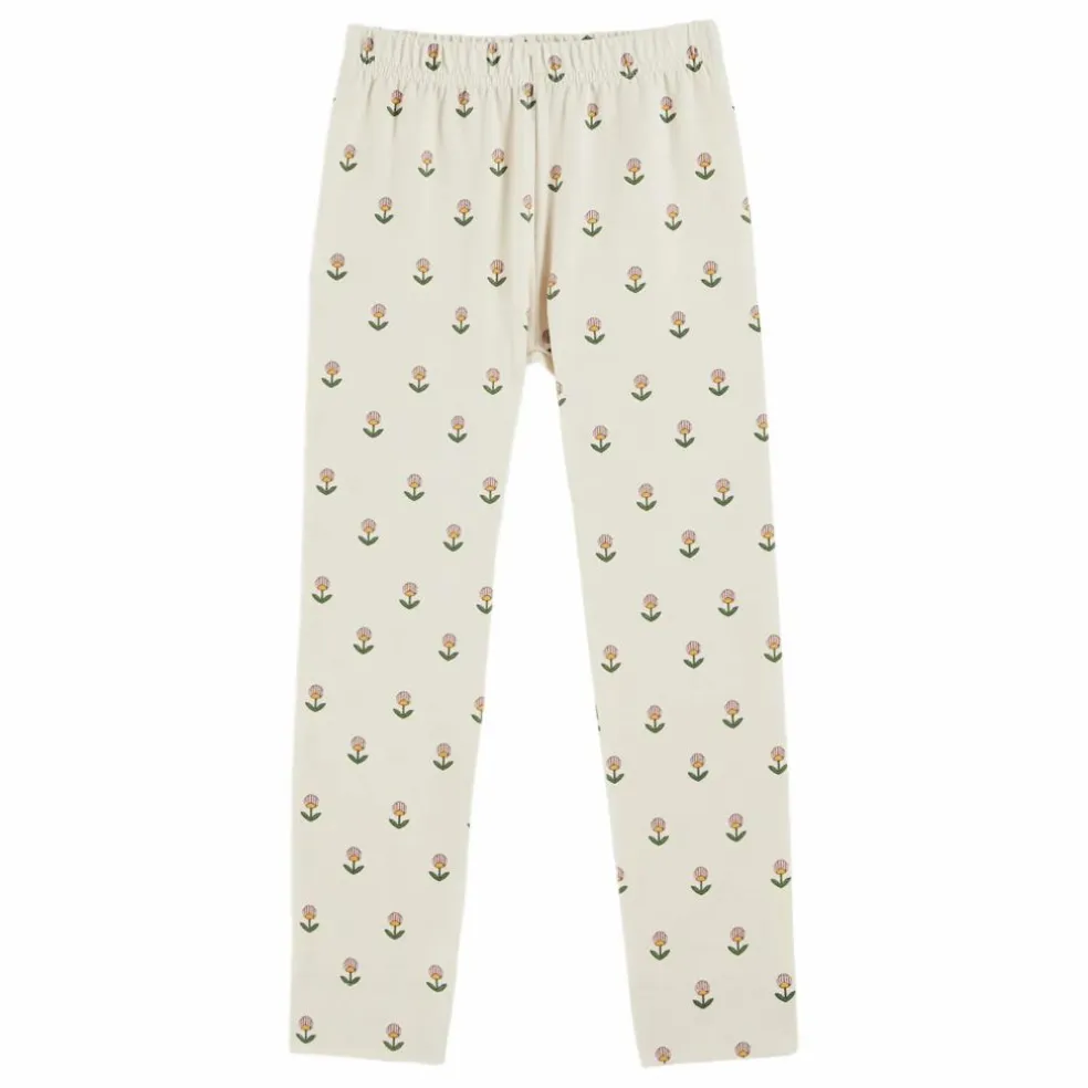 Legging Fleurs Douce | Ecru
