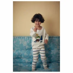 Legging Leni Rayé | Ecru