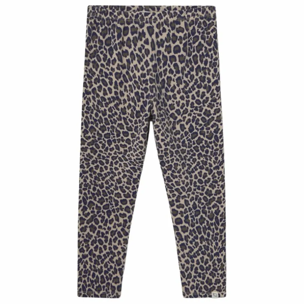 Legging Léopard Coton Bio | Beige chiné