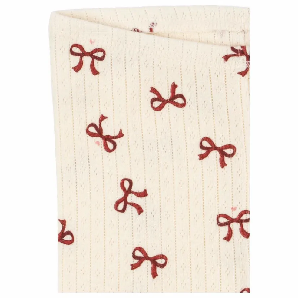 Legging Minnie Nœuds Pointelle Coton Bio | Beige