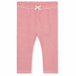 Legging Rayé Coton Bio Bébé | Rose fuschia
