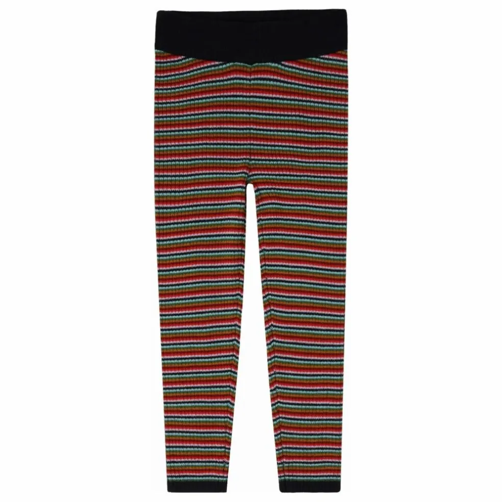 Legging Rayé Laine de Mérinos | Bleu marine