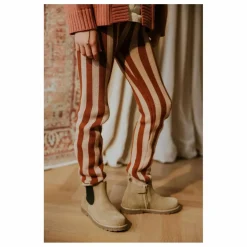 Legging Rayures Coton Bio | Caramel