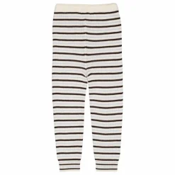 Legging Rayures Laine Mérinos | Marron
