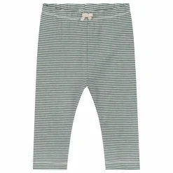 Legging Rayures Mini Coton Bio | Bleu gris