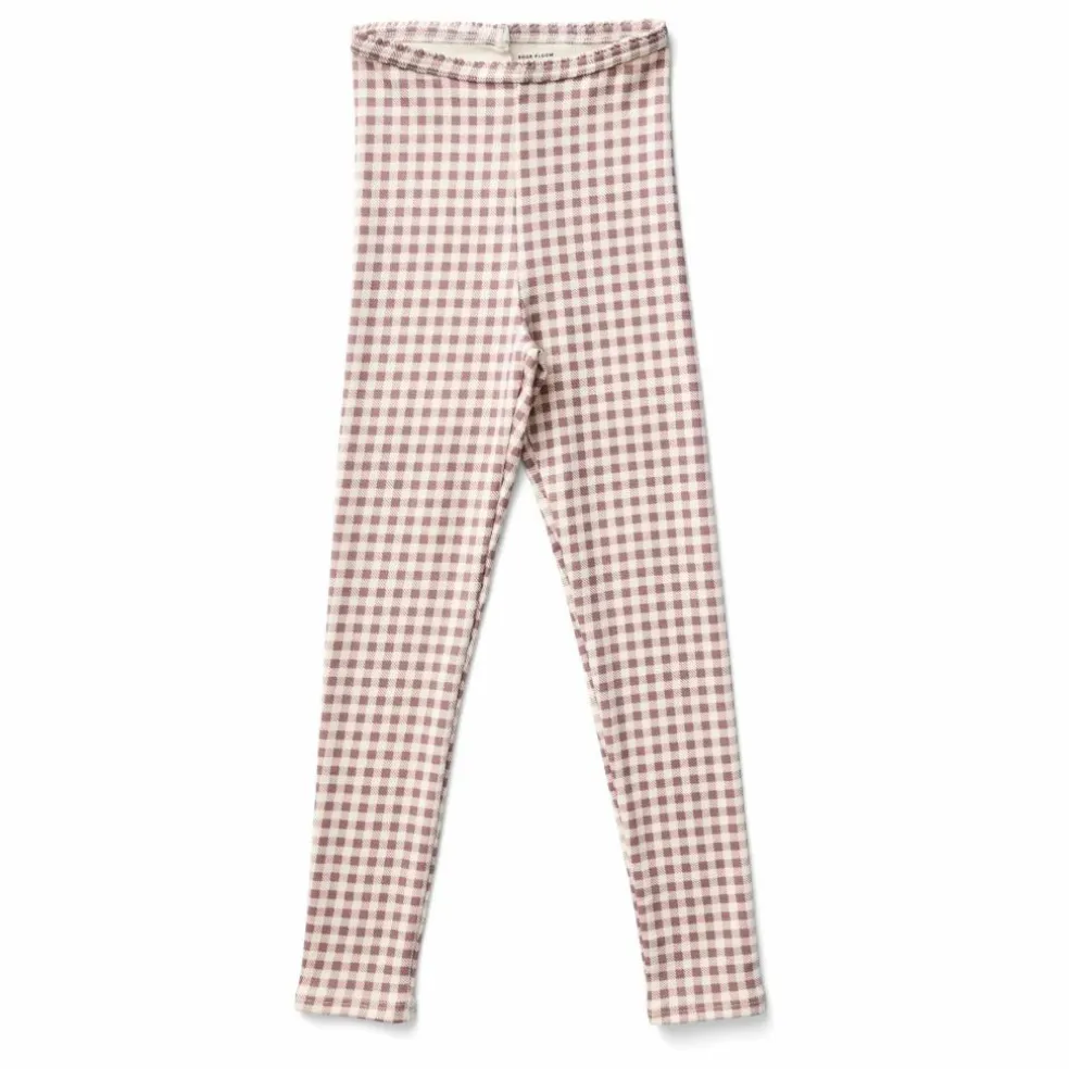 Legging Stretch Vichy Coton Bio | Bois de rose
