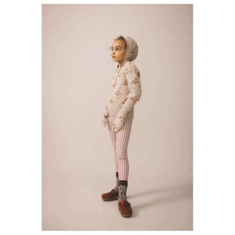 Legging Stretch Vichy Coton Bio | Bois de rose