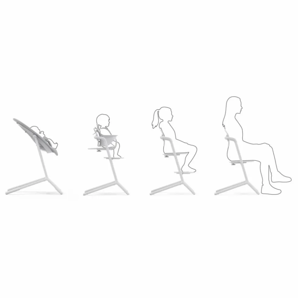 Lemo - Chaise haute 4 en 1 | Blanc