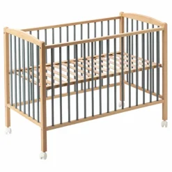 Lit bébé Arthur 70x140 cm | Bleu gris