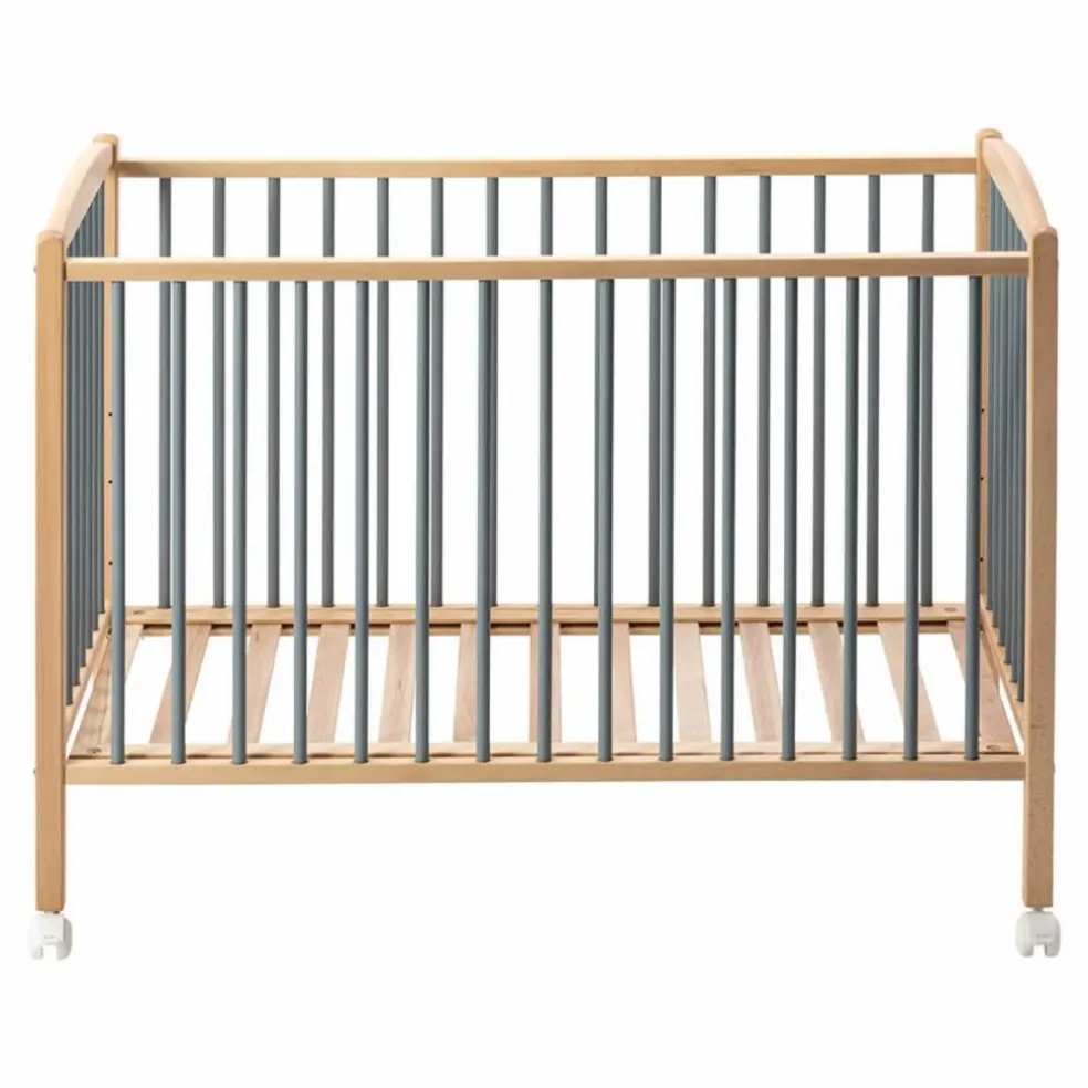 Lit bébé Arthur 70x140 cm | Bleu gris