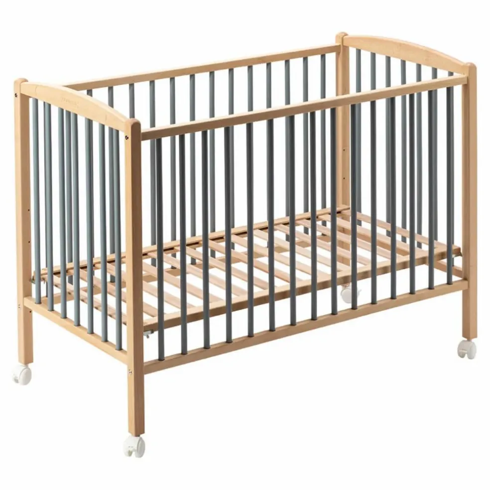 Lit bébé Arthur 60x120 cm | Bleu gris