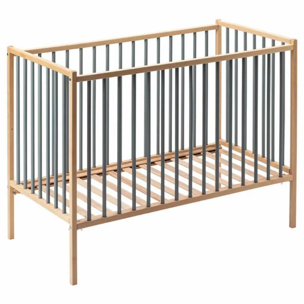 Lit bébé Rémi 60x120 cm | Bleu gris