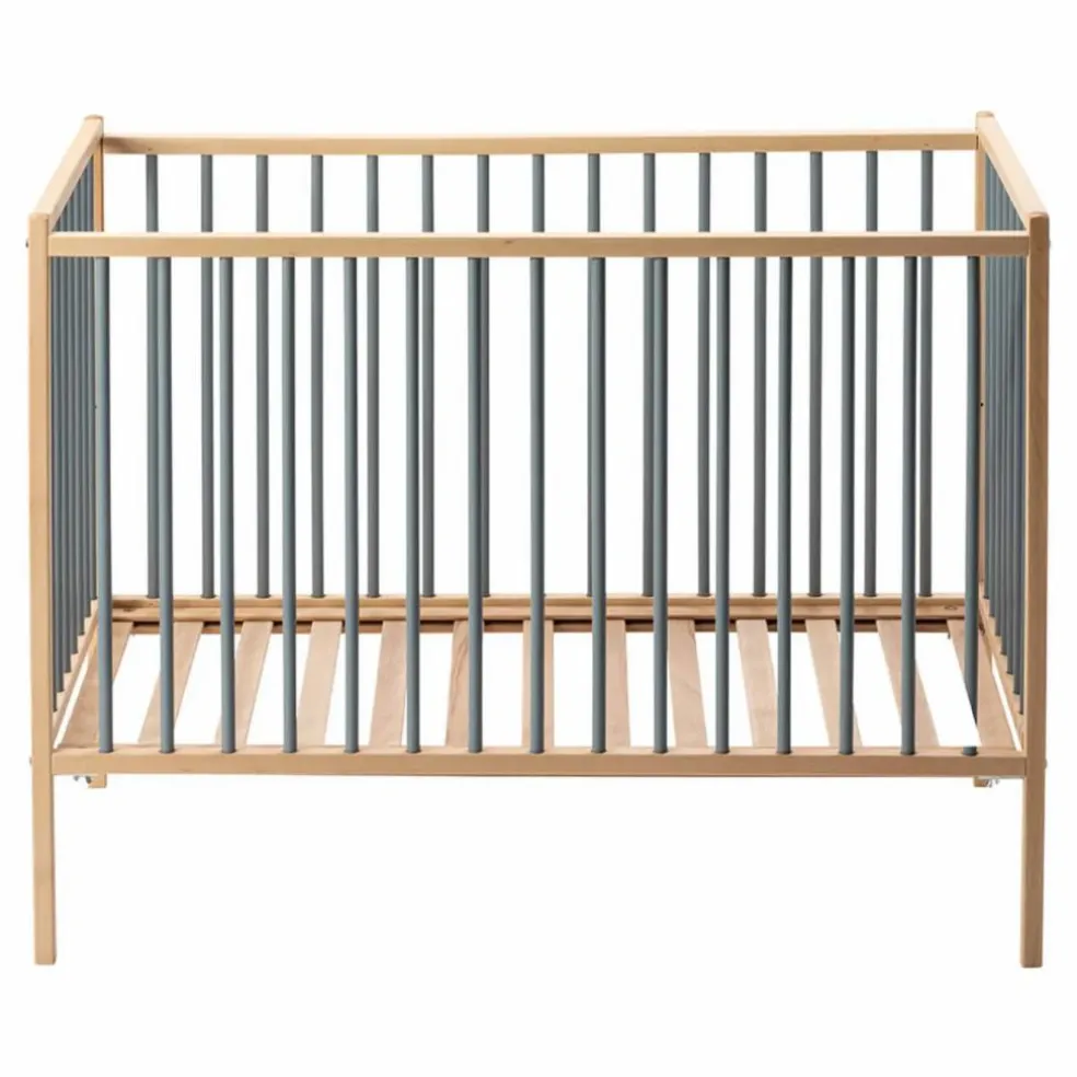 Lit bébé Rémi 60x120 cm | Bleu gris