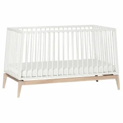 Lit bébé évolutif Luna chêne | Blanc