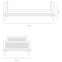 Lit bébé évolutif 70x140 Latitude et extension lit junior | Chêne