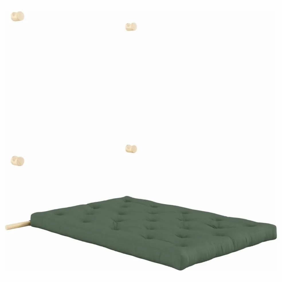 Lit d'appoint Hooked 135x200 cm | Vert olive