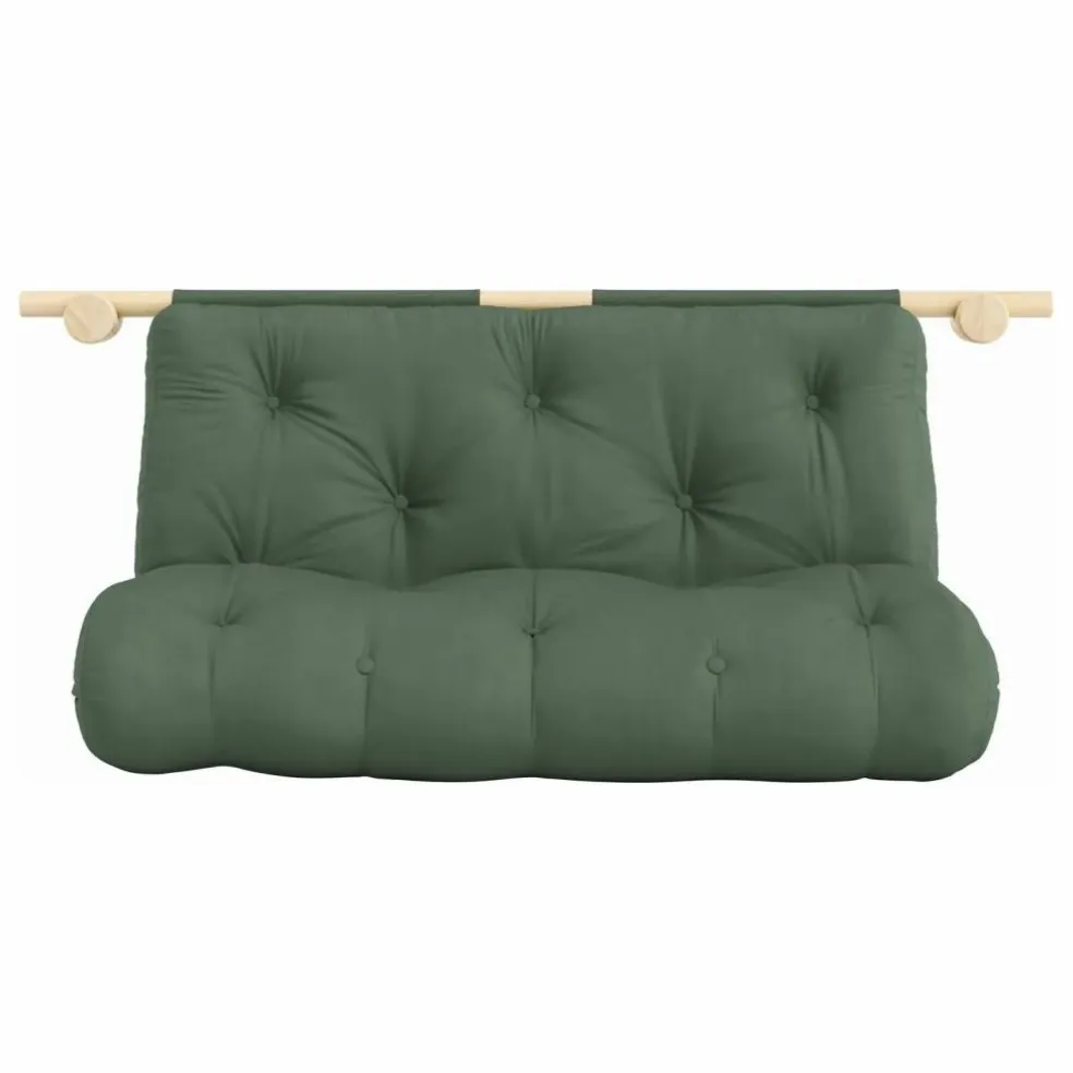 Lit d'appoint Hooked 135x200 cm | Vert olive