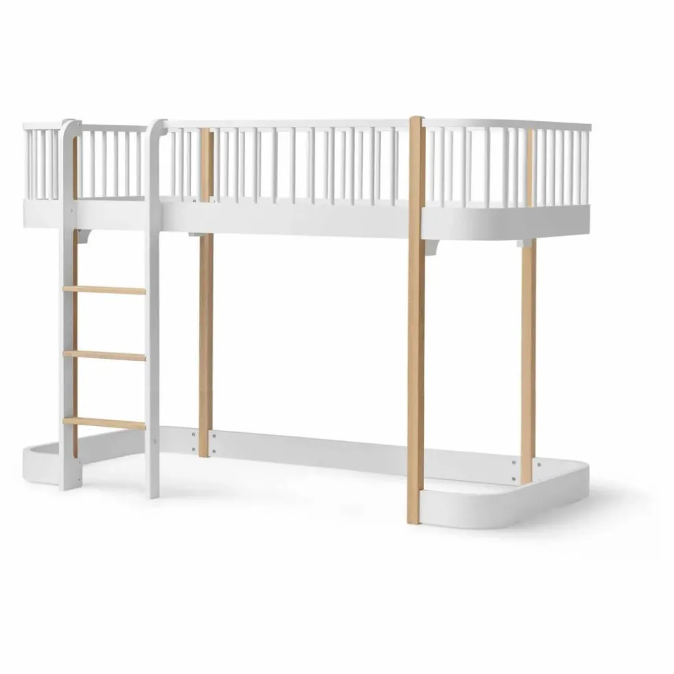 Lit mezzanine mi-haut Wood Original 90x200 cm | Chêne